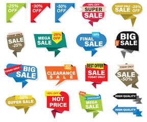 Promotion sale poster banner collection. Sale, discount, best price, special offer