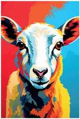 Modern Sheep Vector Art