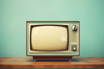 a retro-style monitor screen mockup with an empty display