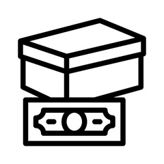 moneybox line icon