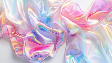Fototapeta premium Silk fabric iridescent abstract colorful texture background