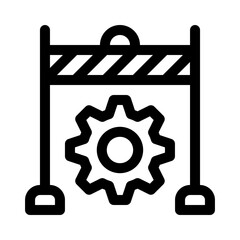 hazard sign line icon