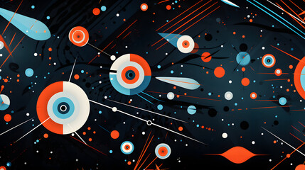 Obraz premium Digital futuristic elements graphics poster background