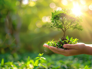 A small tree in beautiful female hands