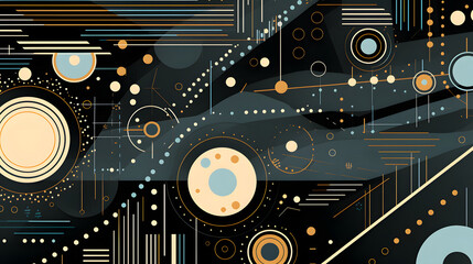 Obraz premium Digital futuristic elements graphics poster background