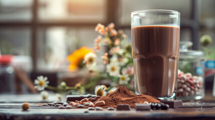 chocolate in a glass