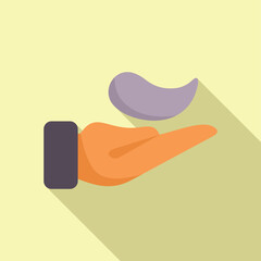 Modern flat design illustration featuring a hand presenting a single pringle chip with a minimalistic style