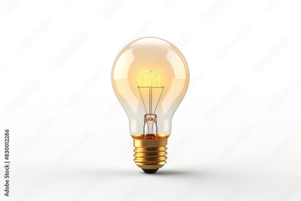 Wall mural Light Bulb isolated on white background