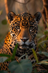 Obraz premium Portrait of jaguar leopard