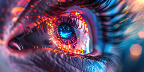 Ocular Conditions: The Blurry Vision and Eye Strain of Eye Disorders - Visualize a scene where vision is blurry and eyes feel strained, indicating ocular conditions such as refractive errors or eye in