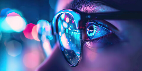 Ocular Conditions: The Blurry Vision and Eye Strain of Eye Disorders - Visualize a scene where vision is blurry and eyes feel strained, indicating ocular conditions such as refractive errors or eye in