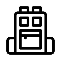 school bag line icon