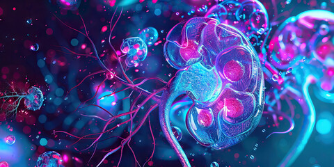 Renal Dysfunction: The Edema and Changes in Urination of Kidney Conditions - Imagine a scene where swelling is present and urination patterns change, indicating renal dysfunction such as kidney diseas
