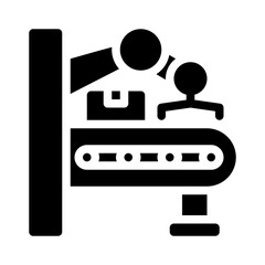 industry 4.0 glyph icon