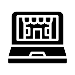 online shop glyph icon