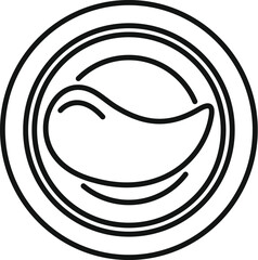 Simplistic black and white line drawing of a coffee cup, ideal for minimalist designs