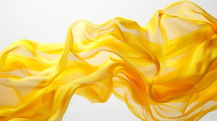 Yellow fabric abstract background with dynamic flowing waves