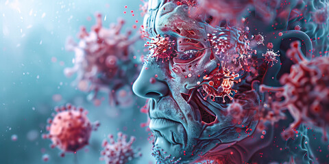 Dermatological Conditions: The Itching and Rash of Skin Disorders - Visualize a scene where the skin itches and develops a rash, indicating dermatological conditions such as eczema or psoriasis.