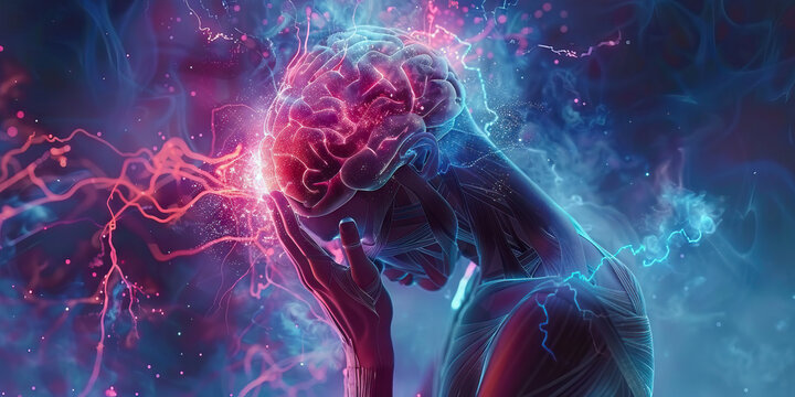 Neurological Symptoms: The Numbness and Tingling of Neurological Disorders - Visualize a scene where limbs tingle and feel numb, indicating neurological disorders such as multiple sclerosis