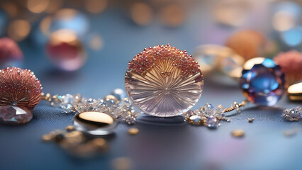 close up of sophisticated jewels, ai generated