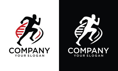 Ilustration vector graphic of Running Logo Run Fitness Sports Company Logo