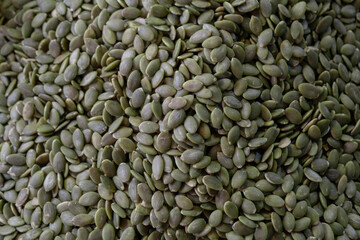 Fresh pumpkin seeds sold in the market