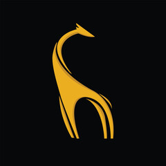 minimal giraffe logo template vector illustration  © Zafaaa