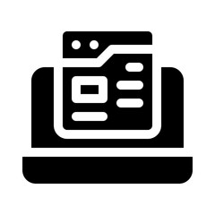 Blogging glyph icon