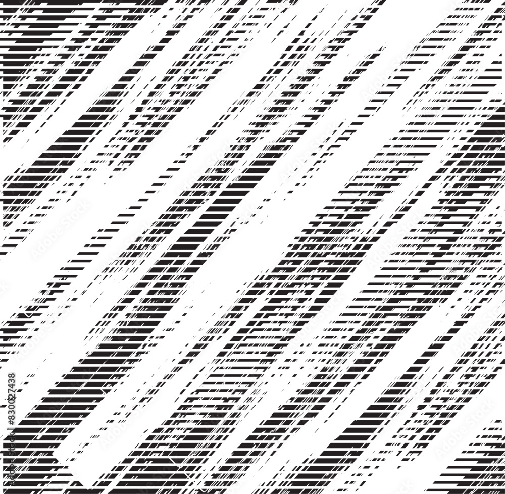 Aufkleber grunge texture with diagonal rough effect. black isolated on white background. editable graphic reso