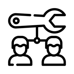 collaborative line icon