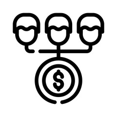 crowdfunding line icon