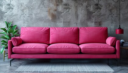 pink sofa with wall UHD Wallpapar