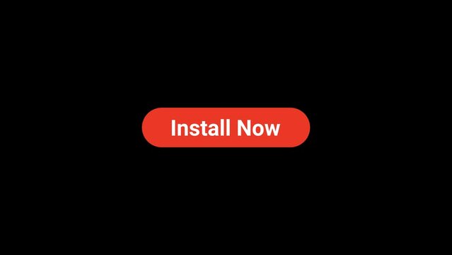 Install now Button Hand Cursor Clicking Animation
