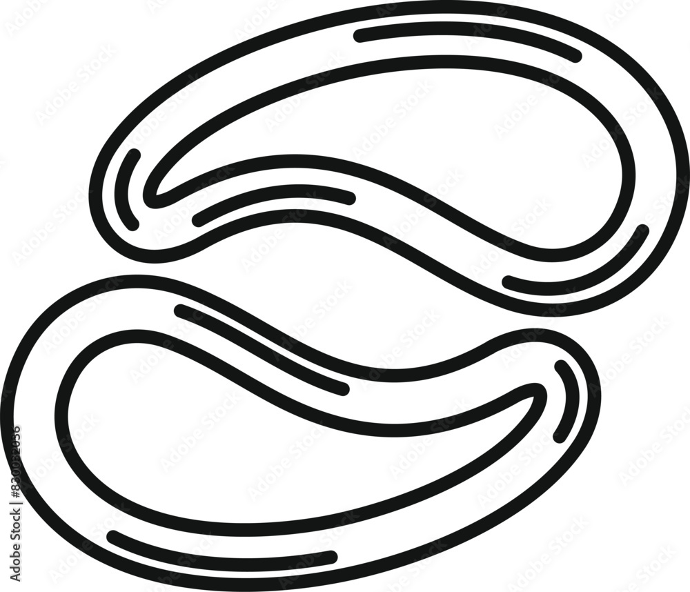 Poster simplistic line art of an infinity loop in monochrome, perfect for concepts of eternity