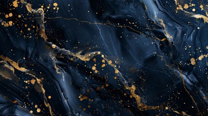 Black marble luxury, deep ocean color with glow in the dark streaks, full focus, website background, design template