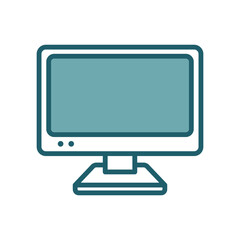 monitor icon vector design template simple and clean