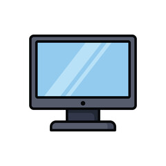 monitor icon vector design template simple and clean