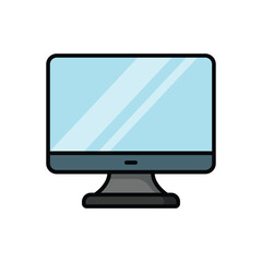 monitor icon vector design template simple and clean
