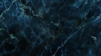 Black marble luxury, deep ocean color with glow in the dark streaks, full focus, website background, design template