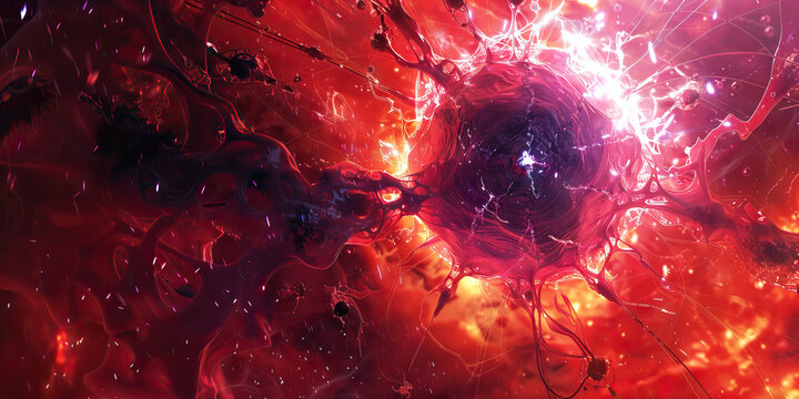 Radiating Pain: The Spreading, Radiating Sensation of Pain - Imagine a scene where pain radiates from a central point, spreading outwards and affecting surrounding areas