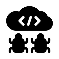 bug problem glyph icon