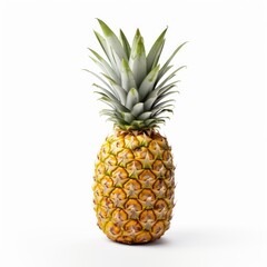 Fototapeta premium Pineapple isolated. AI generated image.