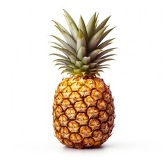 Fototapeta premium Pineapple isolated. AI generated image.
