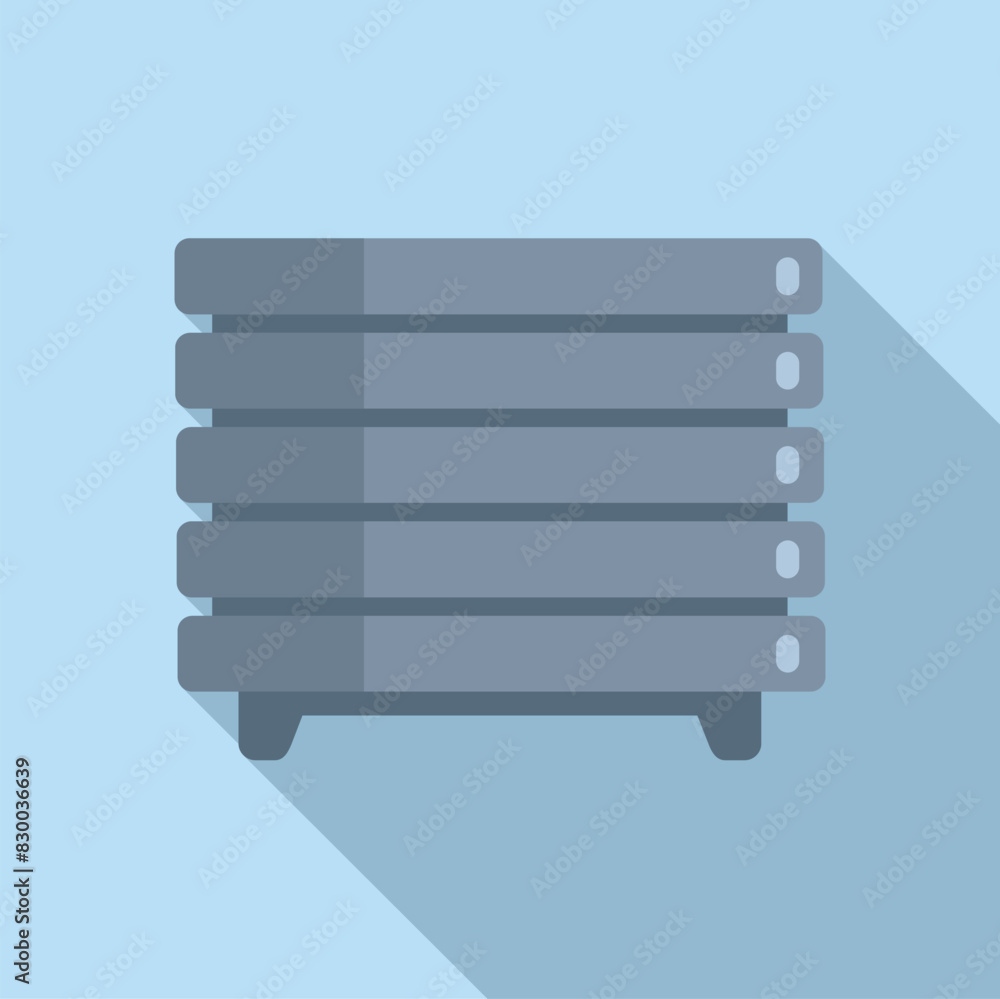 Aufkleber simple flat design icon representing a data server or a network equipment rack