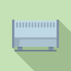 Simple flat design icon representing a data server or a network equipment rack