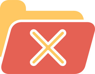 Obraz premium Cancel Folder Vector Icon