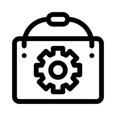 work in progress line icon