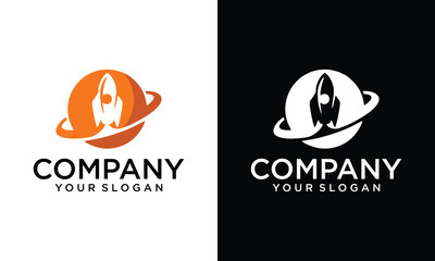 Fototapeta premium Rocket Logo Design. Modern and Simple Icon of Rocket. Vector illustration