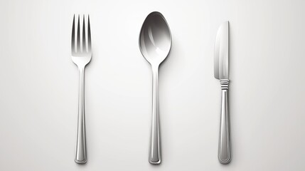 Upgrade your dining experience with this sleek customizable set of cutlery This 2d outline drawing features a slim design with a customizable stroke showcasing a classic spoon alongside a k