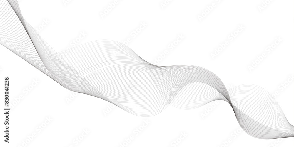 Poster gray and white abstract background with flowing particles. digital future technology concept.abstrac